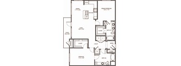 A black and white image of a floor plan for a house.