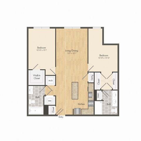 this floor plan is an approximation of our 1 bedroom floor plan