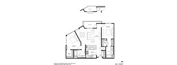 A black and white image of a floor plan for a building labeled B6.