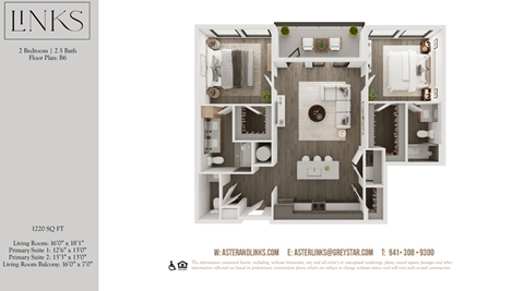a 1 bedroom floor plan  lofts on the park
