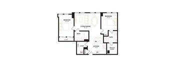 a floor plan of a house with an open floor plan