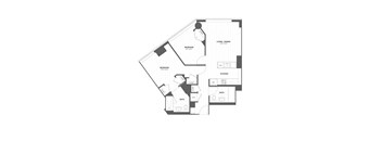 a black and white floor plan of a house