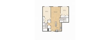 a floor plan of a home with wood flooring and