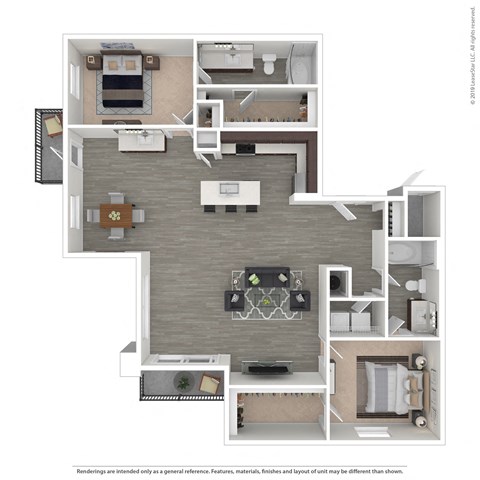 A floor plan of a house with a kitchen, living room, and bathroom.