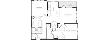 A black and white image of a house floor plan.