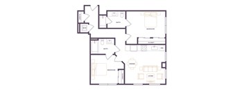 a floor plan of a bedroom apartment