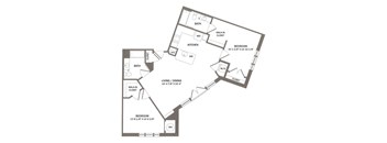 A black and white image of a house floor plan.