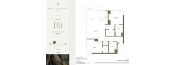 A floor plan for a Park Summit residence at 555 Upsala Street, San Diego, California 92003.