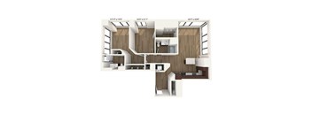 the 1122 sqft floor plan of the crossings