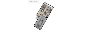 1st Floor Floor Plan at Banner Hill Townhomes, Utah, 84065