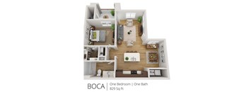 BOCA Floor Plan at SkyStone Apartments, Albuquerque, NM