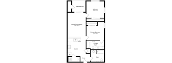 2B two bedroom two bathroom at Alpine Vista, Colorado Springs, Colorado