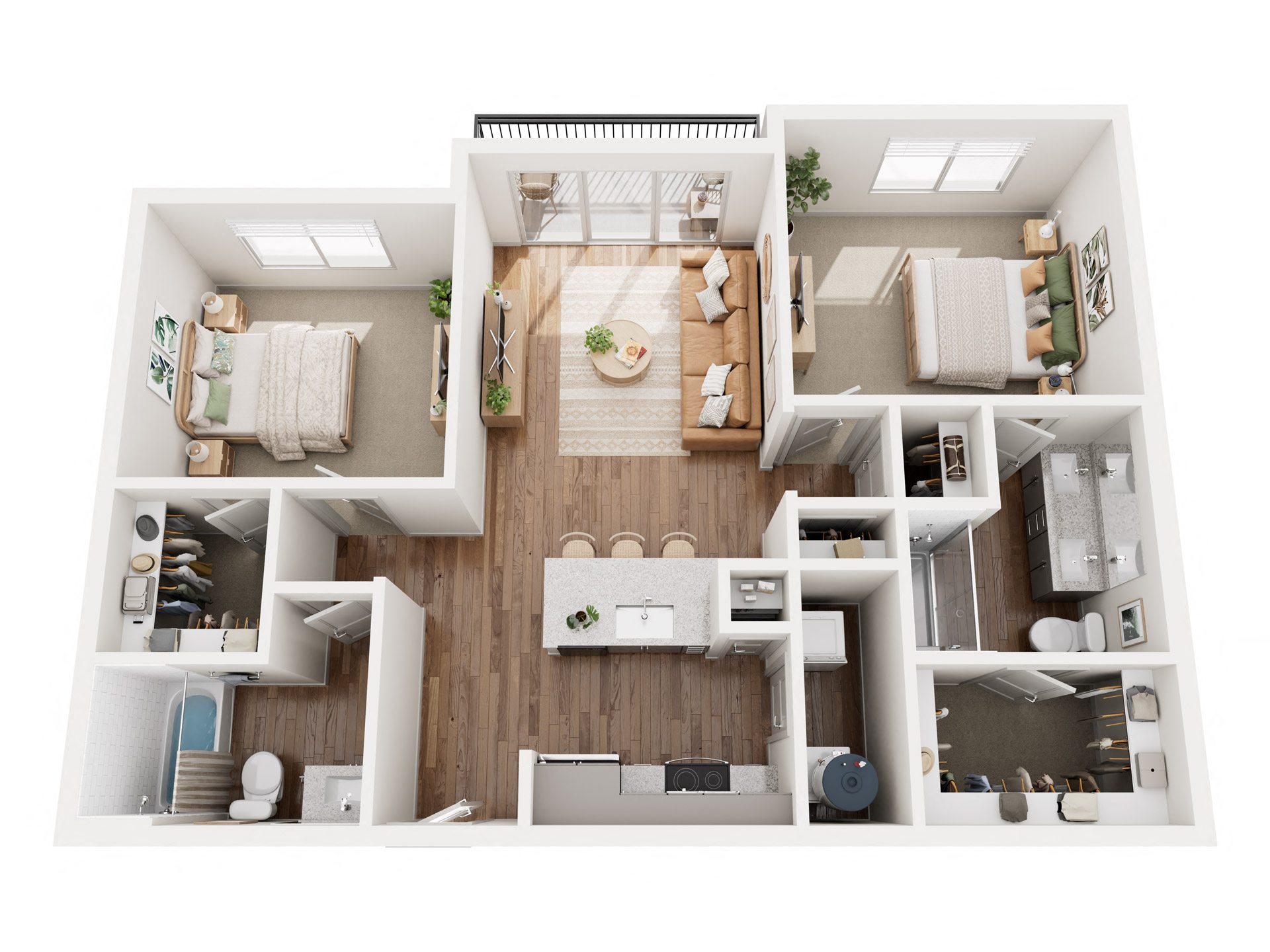 a 3234 sqft floor plan of a 1 bedroom