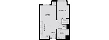 a floor plan of a two bedroom apartment with a walk in closet and a balcony