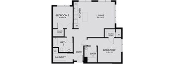 a floor plan of a bedroom apartment