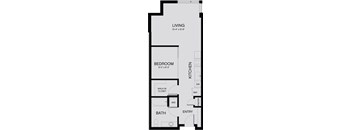 floor plan of a 1 bedroom apartment for rent in vancouver, wa