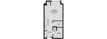 a floor plan of a bedroom apartment