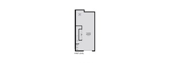 a floor plan of the first level of a small house
