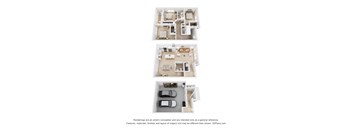 Three different house floor plans are shown.