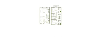 Birchwood 1,212 Sq.Ft. Floor Plan at Wood Creek Apartments, Pleasant Hill, CA