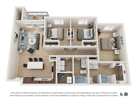 Three bedroom Two bathroom