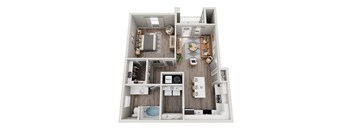 a 1 bedroom floor plan  villas at