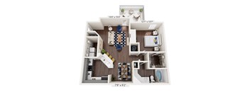 a 1 bedroom floor plan  the residences at