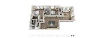 2 BR-C Floor plan
