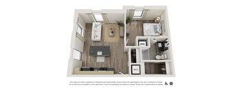 1 BR-C floor plan