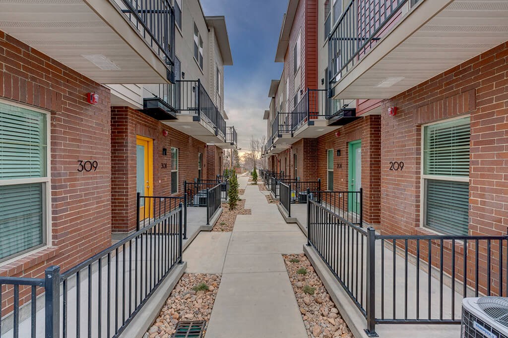 Exterior View between buildings