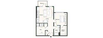 A black and white image of a floor plan for a home.