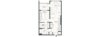 A black and white diagram of a house layout with labeled rooms.