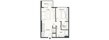 A black and white diagram of a house layout with labeled rooms.