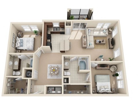 Two bedroom Two bathroom