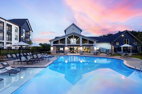 Resort-style pool at Elan Brookwood