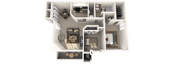 a floor plan of a two bedroom apartment