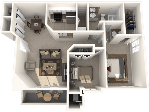 a floor plan of a two bedroom apartment