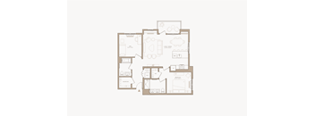 A floor plan of a house with multiple rooms and a garage.