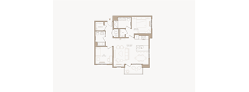 A floor plan of a house with a kitchen, living room, dining room, and multiple bedrooms.