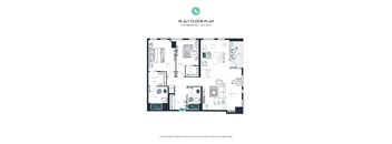 A 10 ALT FLOOR PLAN with two bedrooms and two bathrooms.