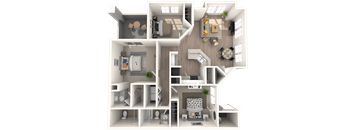 C1 Floor plan 3D