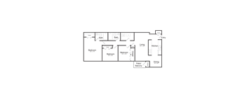 a floor plan of a bedroom apartment