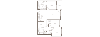 C1 Floor Plan at The Adeline, Glendale