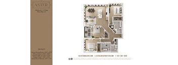 a floor plan of a 2100 sq ft apartment
