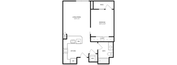 a floor plan of a bedroom apartment