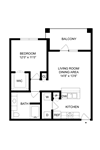 A3 Floor Plan A3 1 Bed 1 Bath, 700 sq.ft. Floorplan at Allora Bella Terra, Richmond, 77406