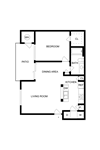 Amber 1x1 705 Sqft