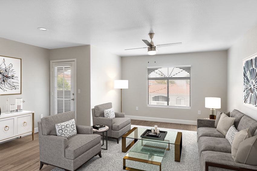 Modern Living Room Modern Living Room at San Valiente, Phoenix, AZ - Photo Gallery