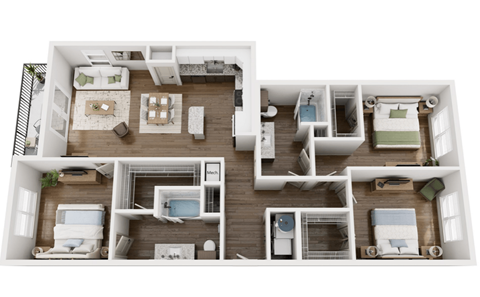 Three Bedroom Two Bath