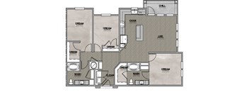 C1 1378 sf Floor Plan